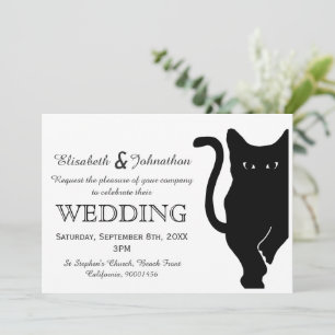 Black Cat Wedding Invitation