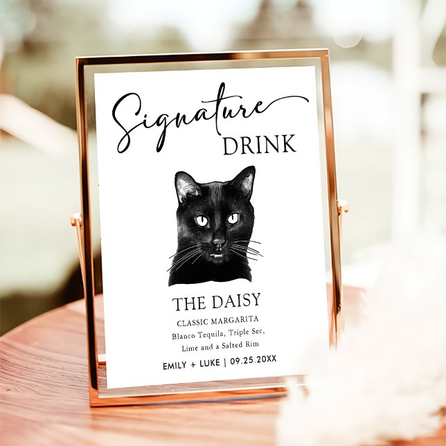 Black Cat Wedding Signature Drink Sign (Creator Uploaded)