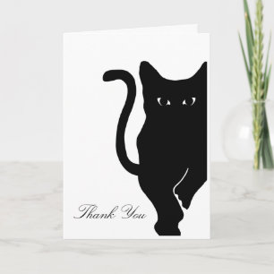 Black Cat Wedding Thank You Card