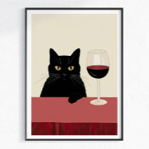 Black Cat Wine Lover Funny