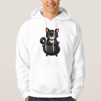 Black Cat Witch Cauldron Potion T-Shirt Design Hoodie