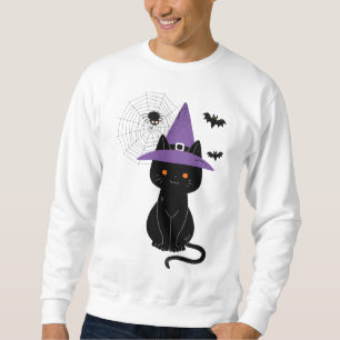 Black Cat Witch Halloween Sweatshirt