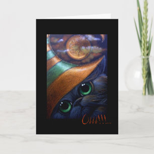 BLACK CAT WITCH HAT 1 Card