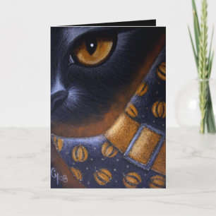 BLACK CAT - WITCH HAT Card