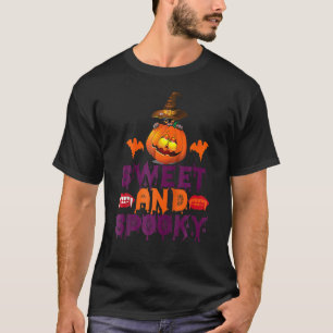 Black Cat Witch Pumpkin Halloween Sweet And Spooky T-Shirt