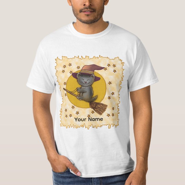 Black Cat Witch  t-shirt (Front)