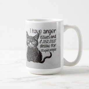 Black Cat With Anger Issues Coffee Mug