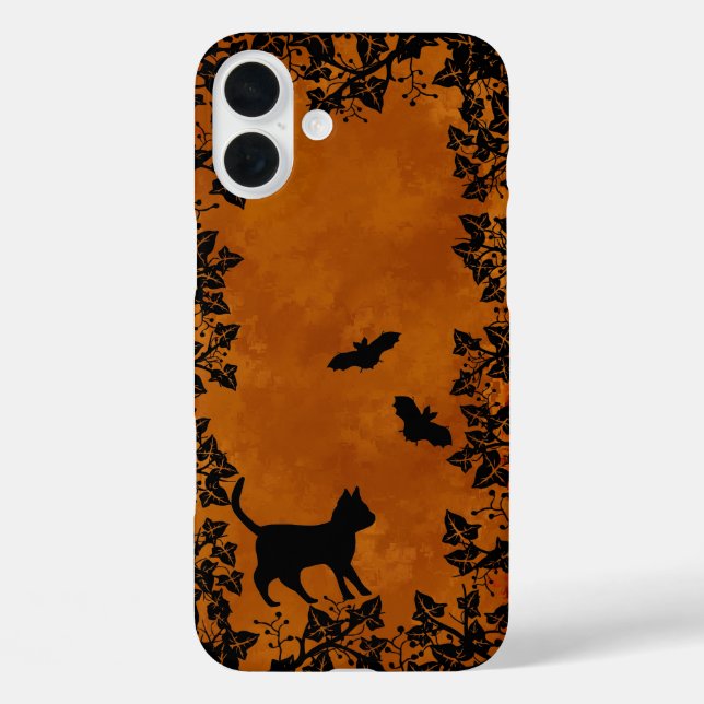 Black Cat with Bat Case-Mate iPhone Case (Back)