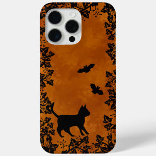 Black Cat with Bat iPhone 15 Pro Max Case