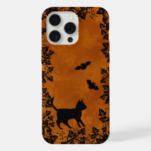 Black Cat with Bat iPhone 15 Pro Max Case