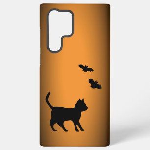 Black Cat with Bat Samsung Galaxy Case
