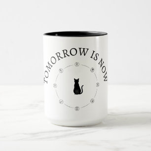 Black Cat with Magic Spell Halloween Tri-Blend Shi Mug