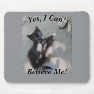 Black Cat With Mouse Customisable Cat Photo Funny  Pad