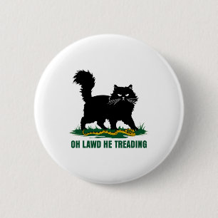 Black Cat With Snake Oh Lawd He Treading Nature An 6 Cm Round Badge