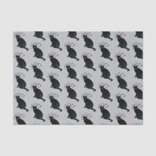Black Cat with Stars Tissue Paper