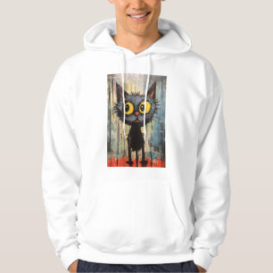 Black Cat With Yellow Eyes Hoodie