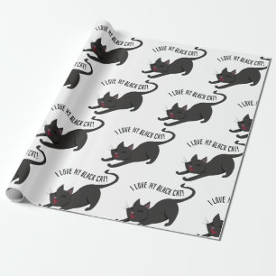 Black Cat Wrapping Paper