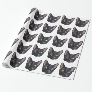 Black Cat Wrapping Paper