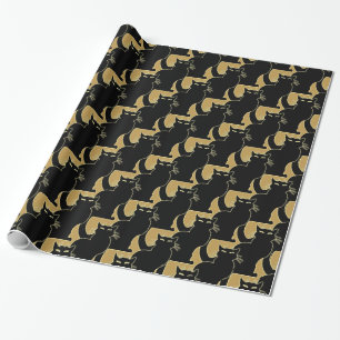 Black Cat Wrapping Paper Cat Christmas Paper