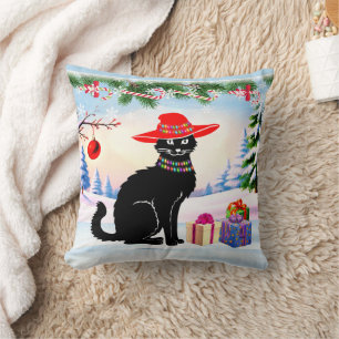 Black Cat X-mas Cushion