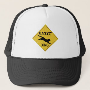 Black Cat Xing Trucker Hat
