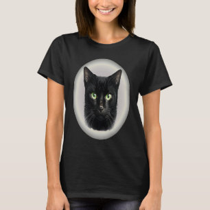 Black Cat Yellow & Green Eyes Cool Cat Daddy T-Shirt