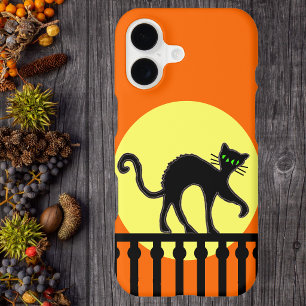 Black Cat Yellow Moon Fence
