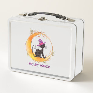 Black Cat - You Are Magical Metal Lunch Box