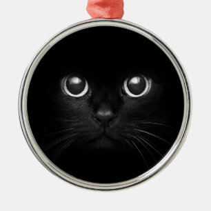 Black Cat Yule Christmas Ornament