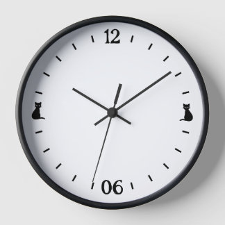 Black Cats Analogue Wall Clock