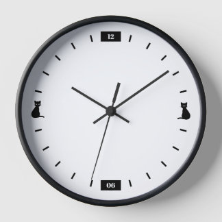Black Cats Analogue Wall Clock