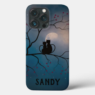 Black Cats and Moon and Stars Cell Phone Cover