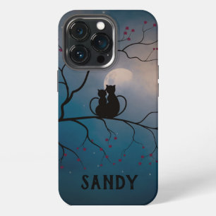 Black Cats and Moon and Stars iPhone 13 Pro Case