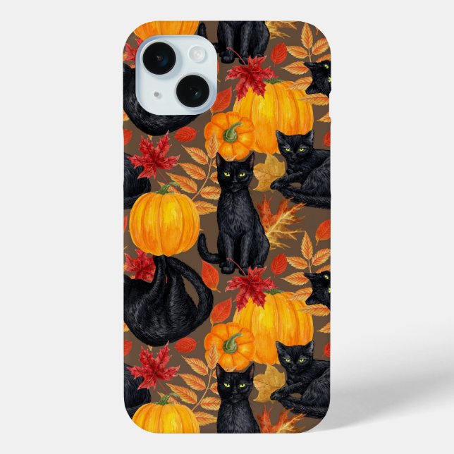 Black cats and pumpkins 2 Case-Mate iPhone case (Back)