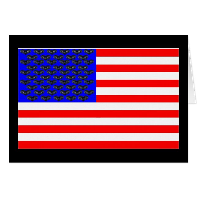 Black Cats And Stripes Flag (Front Horizontal)