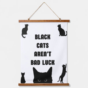Black Cats Aren't Bad Luck Hanging Tapestry