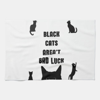 Black Cats Aren't Bad Luck Tea Towel