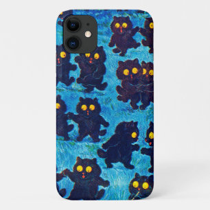 Black Cats Dancing in Moonlight, Louis Wain iPhone 11 Case