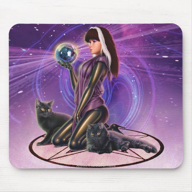 "Black Cats Divination" Mouse Pad (Front)
