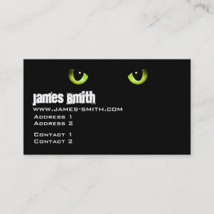 Black Cat's Eyes Green Business Card