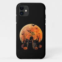 Black Cats Full Moon Funny Animal Pet Lover Hallow