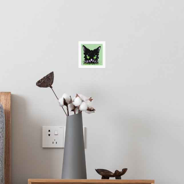 Black Cat's Gaze Foil Prints (In Situ (Bedroom 2))