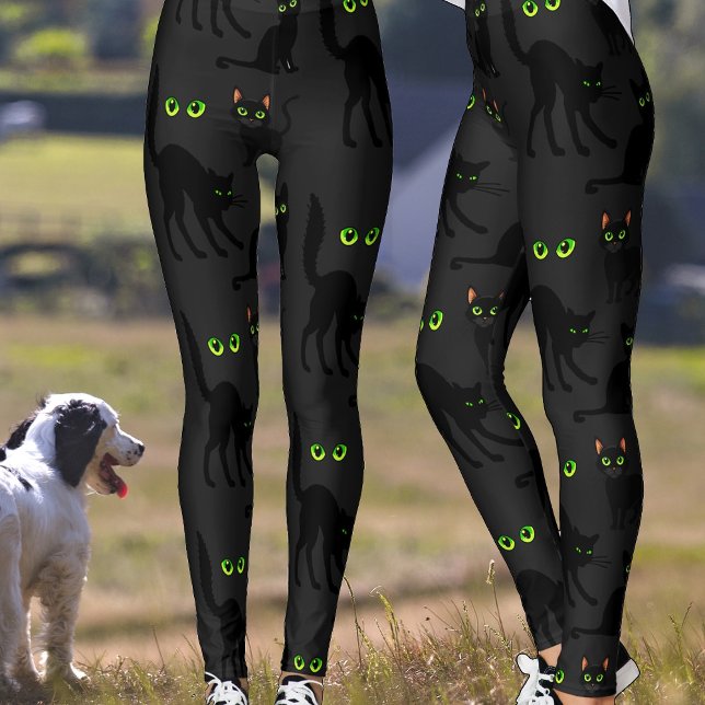 Black Cats Halloween Dark Leggings (Creator Uploaded)
