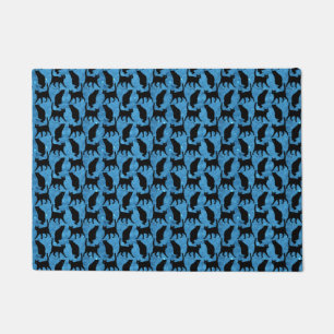 Black Cats Happy Halloween Kitten Lover Space Doormat