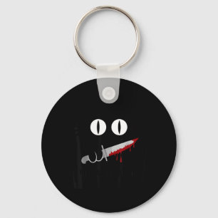 Black Cats Horror Spooky Gothic Halloween Feline Key Ring