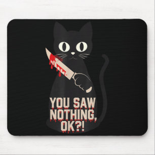 Black Cats Horror Spooky Gothic Halloween Feline Mouse Pad
