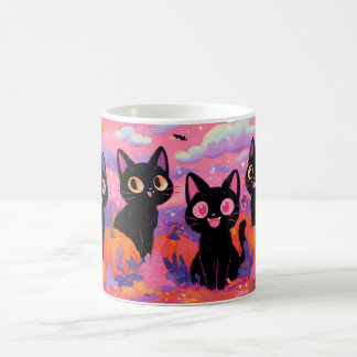 Black Cats in a Pumpkin Patch Mug