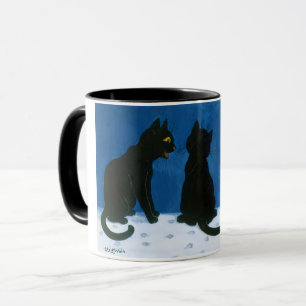 Black Cats in the Snow, Louis Wain Mug