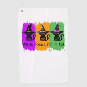 Black Cats In Witch Hats Essential T-Shirt Golf Towel