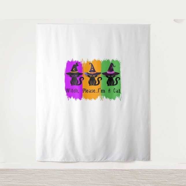 Black Cats In Witch Hats Essential T-Shirt Tapestry (Front)